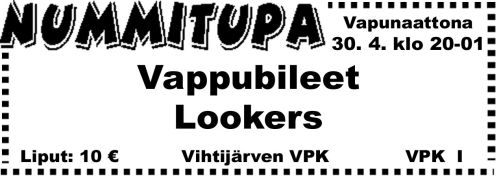 Lehti-ilmoitus vappubileistä 30.4.2006