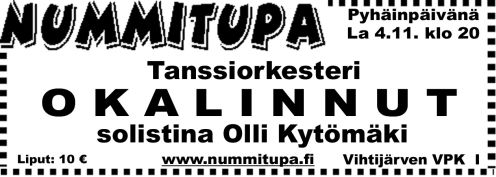 Lehti-ilmoitus tansseista 4.11.2006