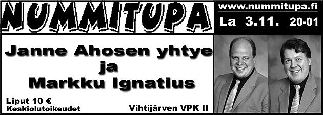 Lehti-ilmoitus tansseista 3.11.2007