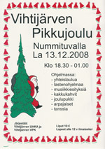 Vihtijärven pikkujoulun 2008 juliste