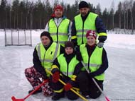 Kuva 22.2.2009: Vihtijärven VPK:n
jääsählyjoukkue