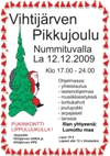 Vihtijärven pikkujoulun 2009 mainos